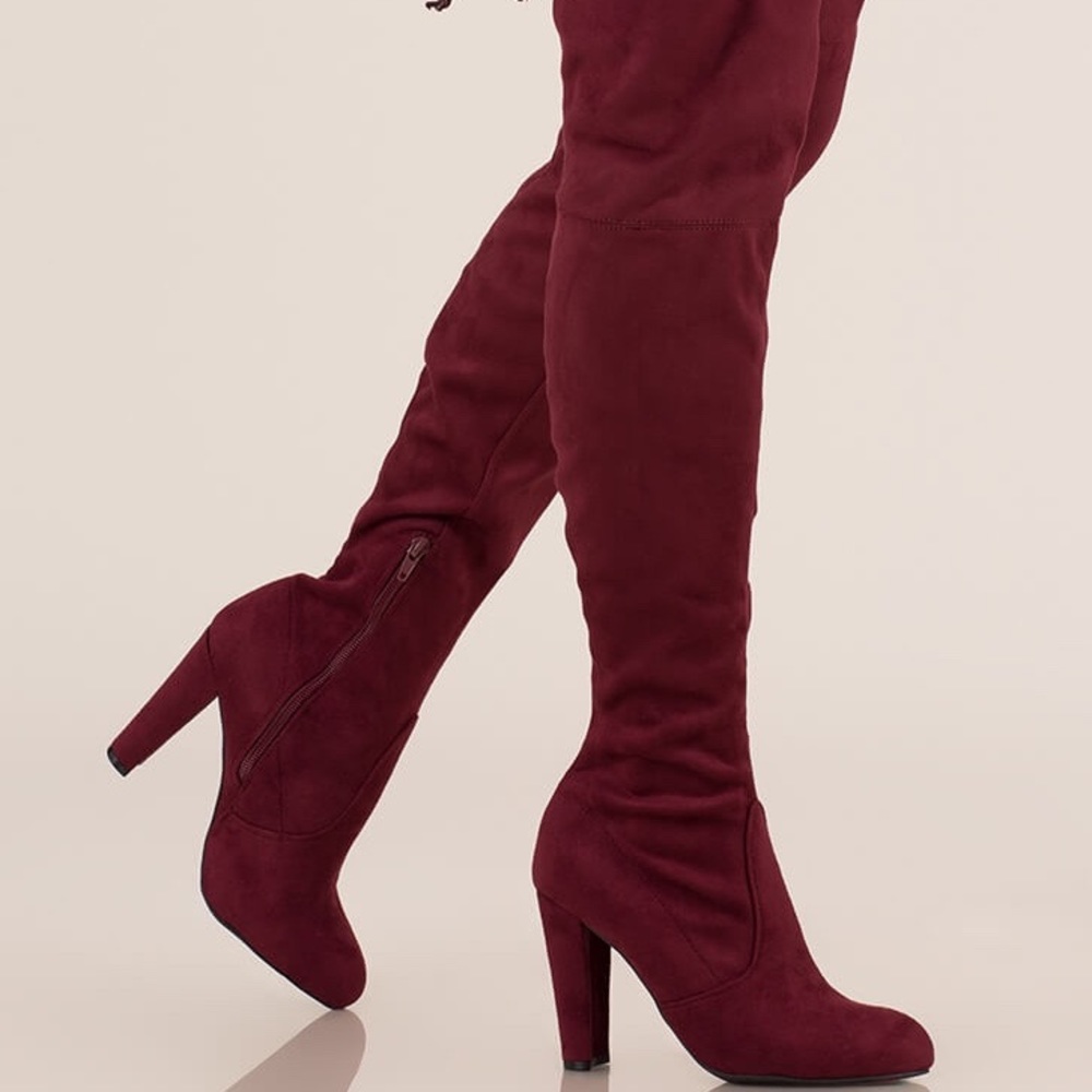 NWOT Wild Diva over the knee heeled boots